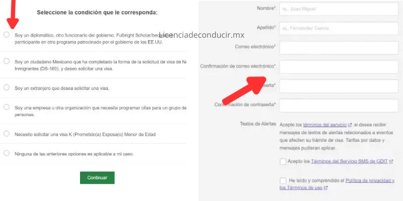 Cómo crear Cuenta para cita en el Cas
