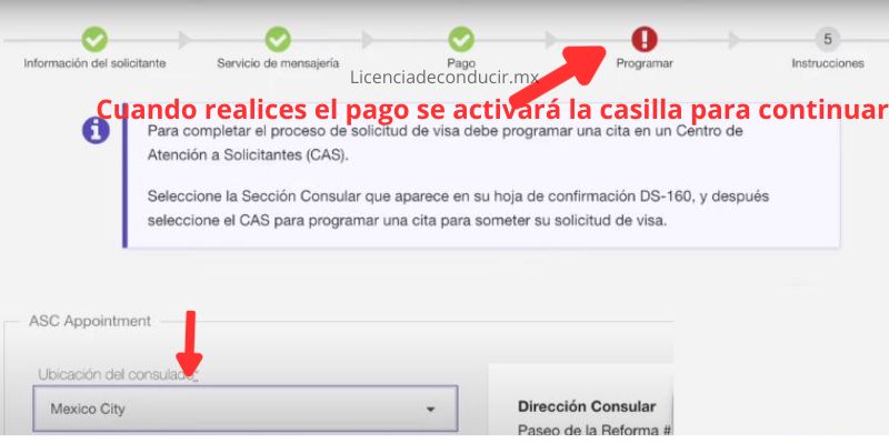 Paso a Paso para hacer una Cita para el CAS para Visa